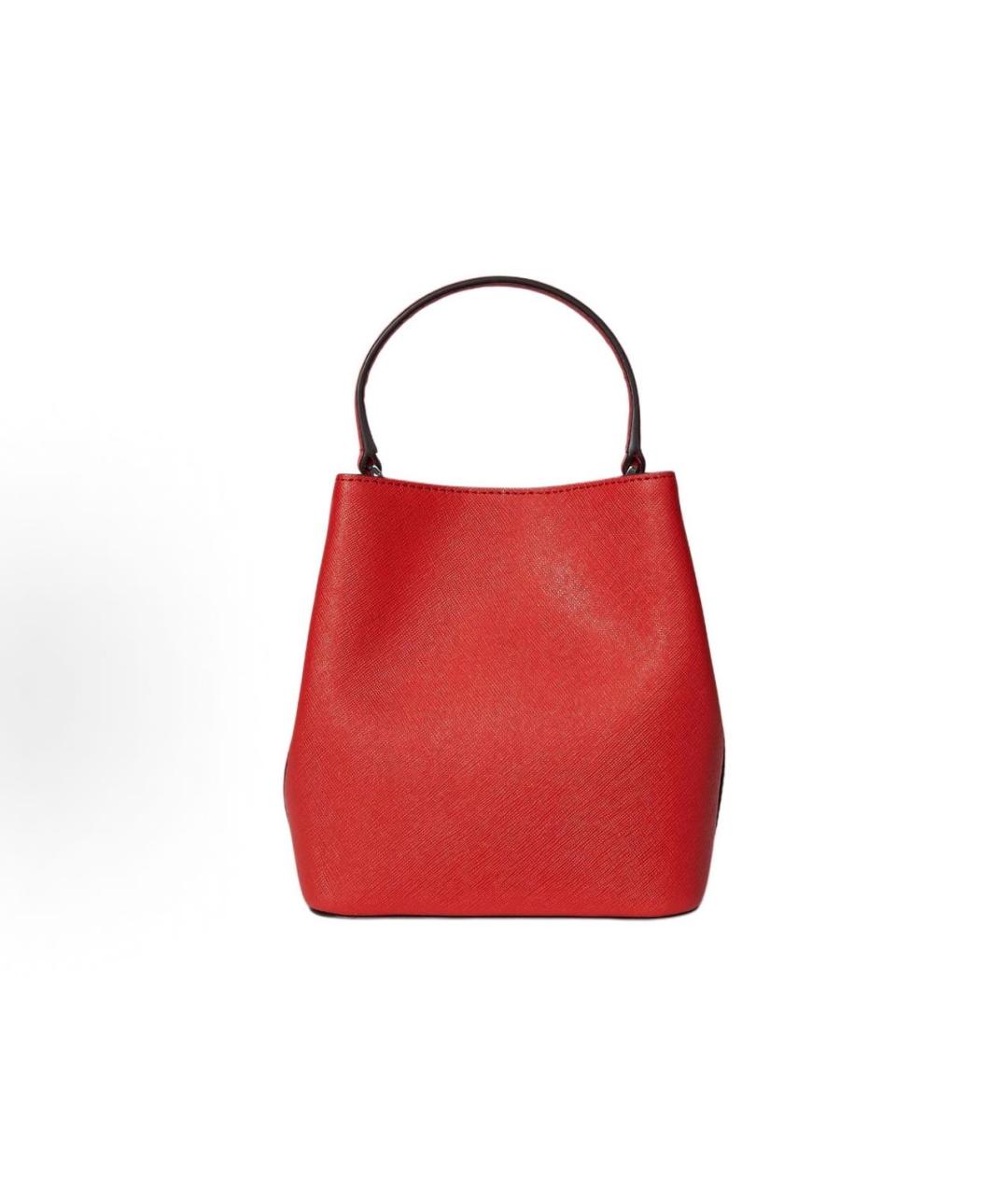 POLO RALPH LAUREN Красная кожаная сумка с короткими ручками, фото 4