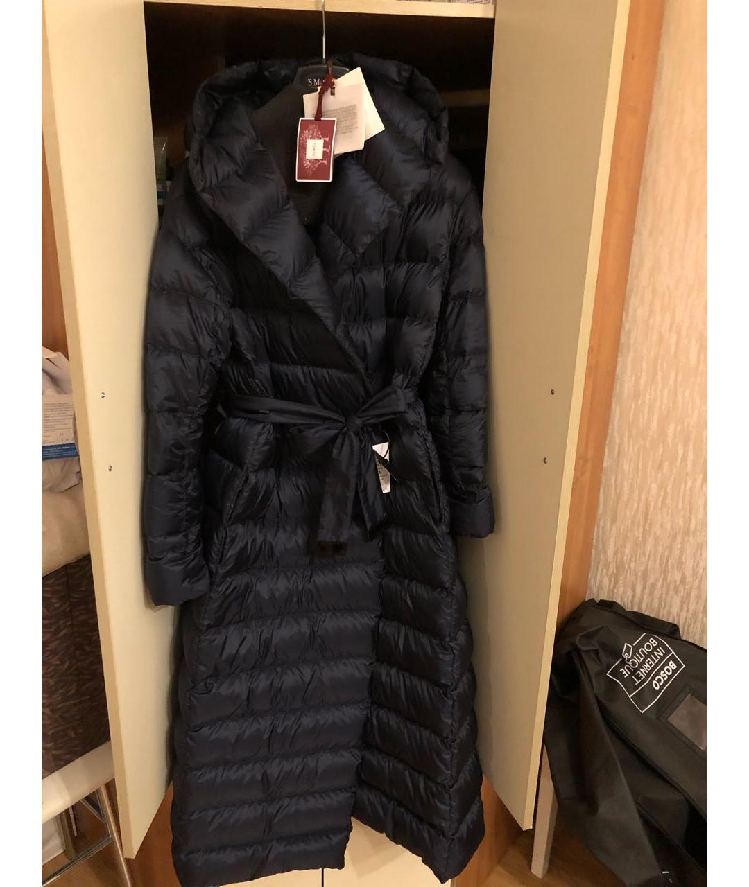 MAX MARA THE CUBE Темно-синий полиэстеровый пуховик, фото 9