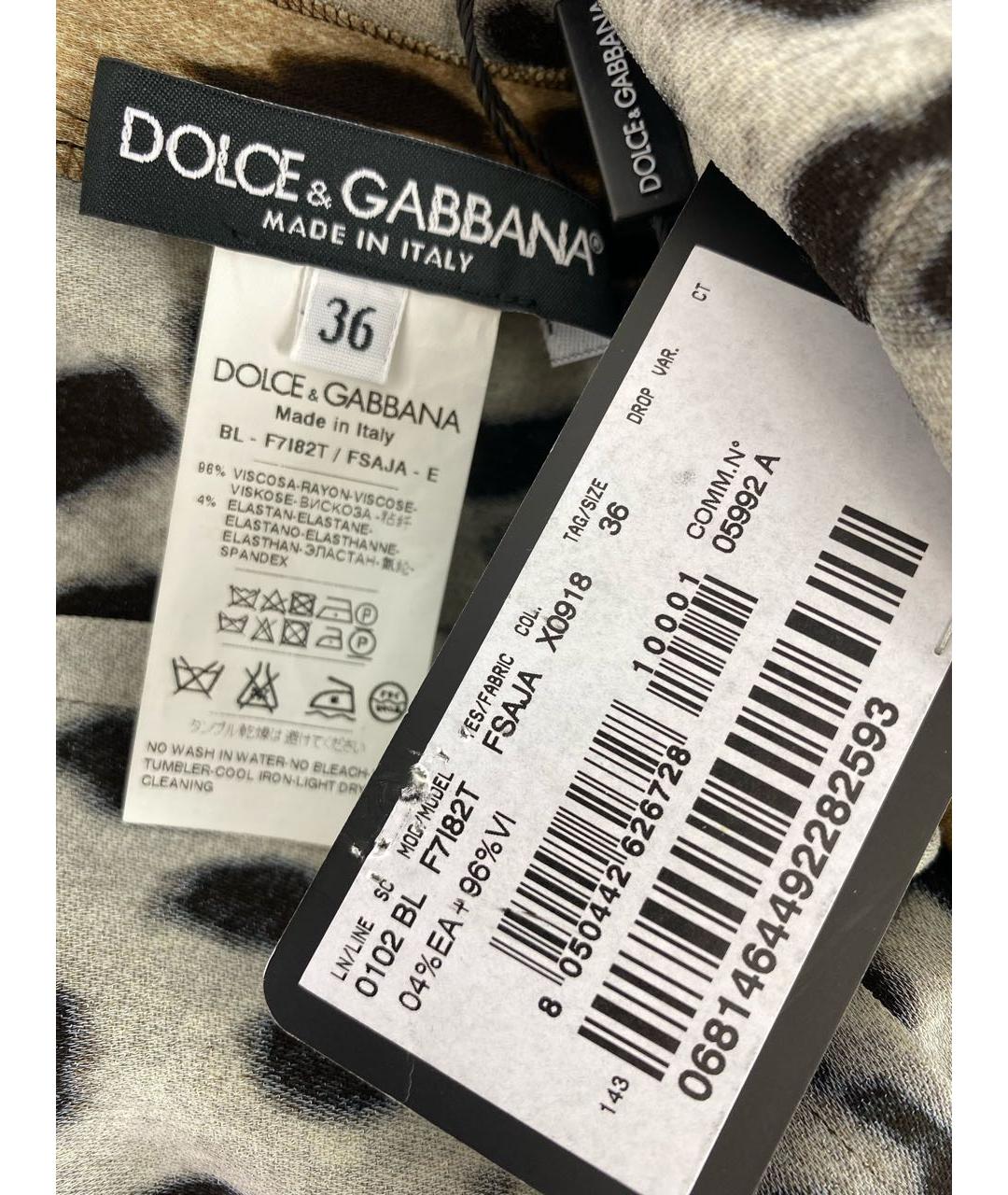 DOLCE&GABBANA Мульти вискозная блузы, фото 4