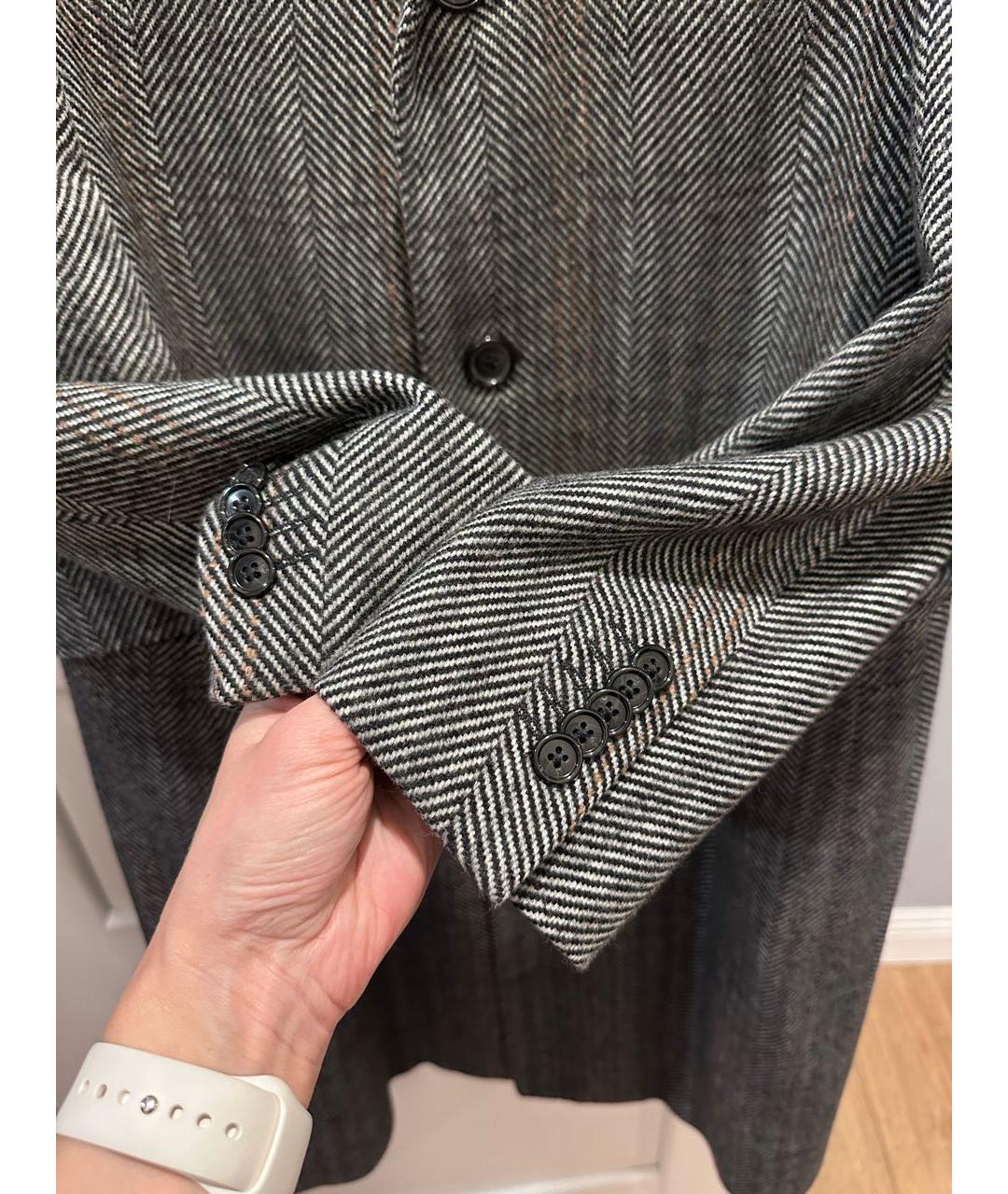 CORNELIANI Серое шерстяное пальто, фото 5