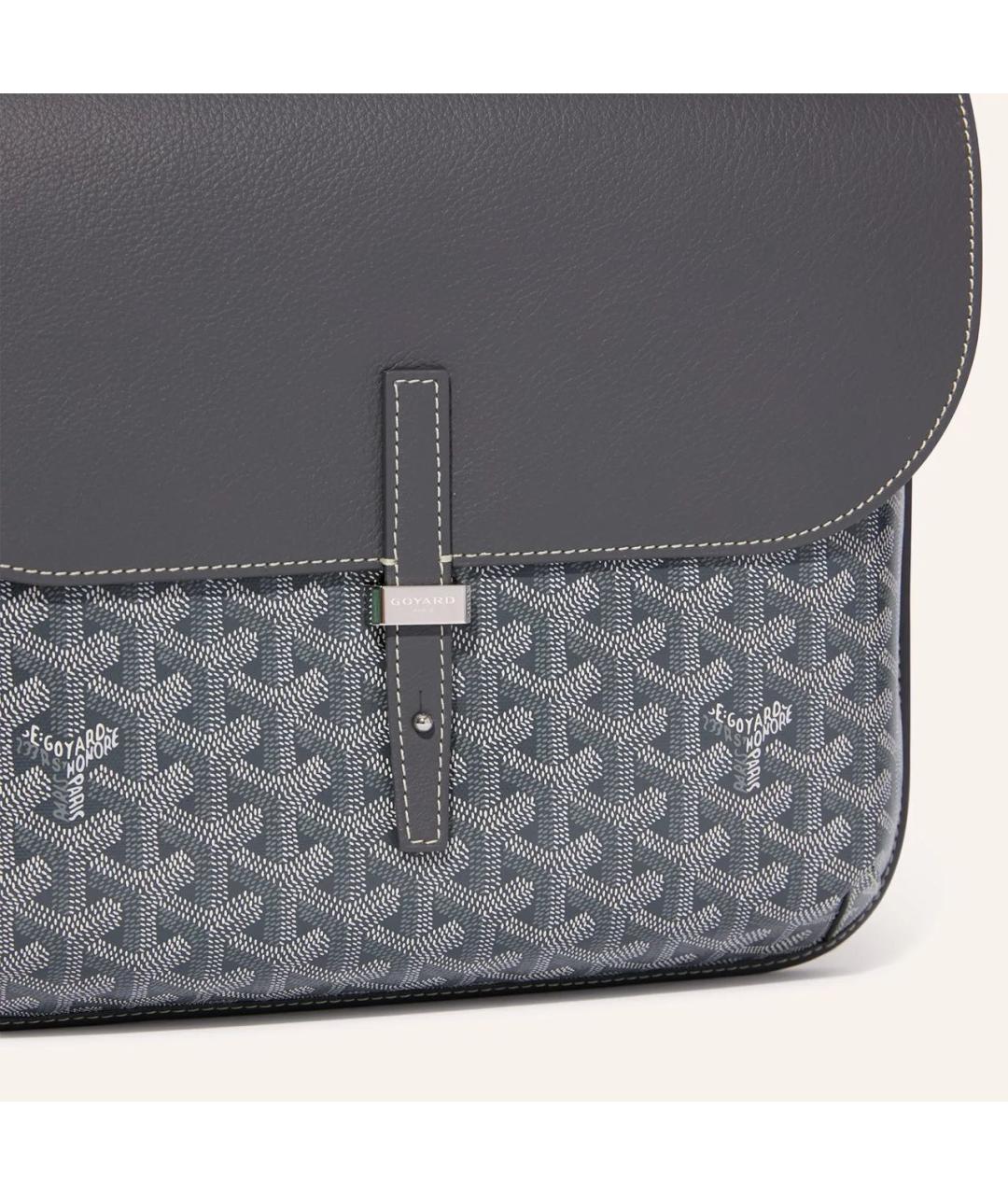 GOYARD Серая кожаная сумка на плечо, фото 4