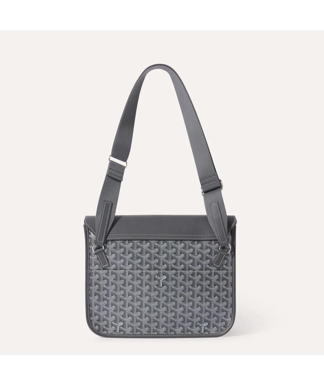 GOYARD Серая кожаная сумка на плечо, фото 3