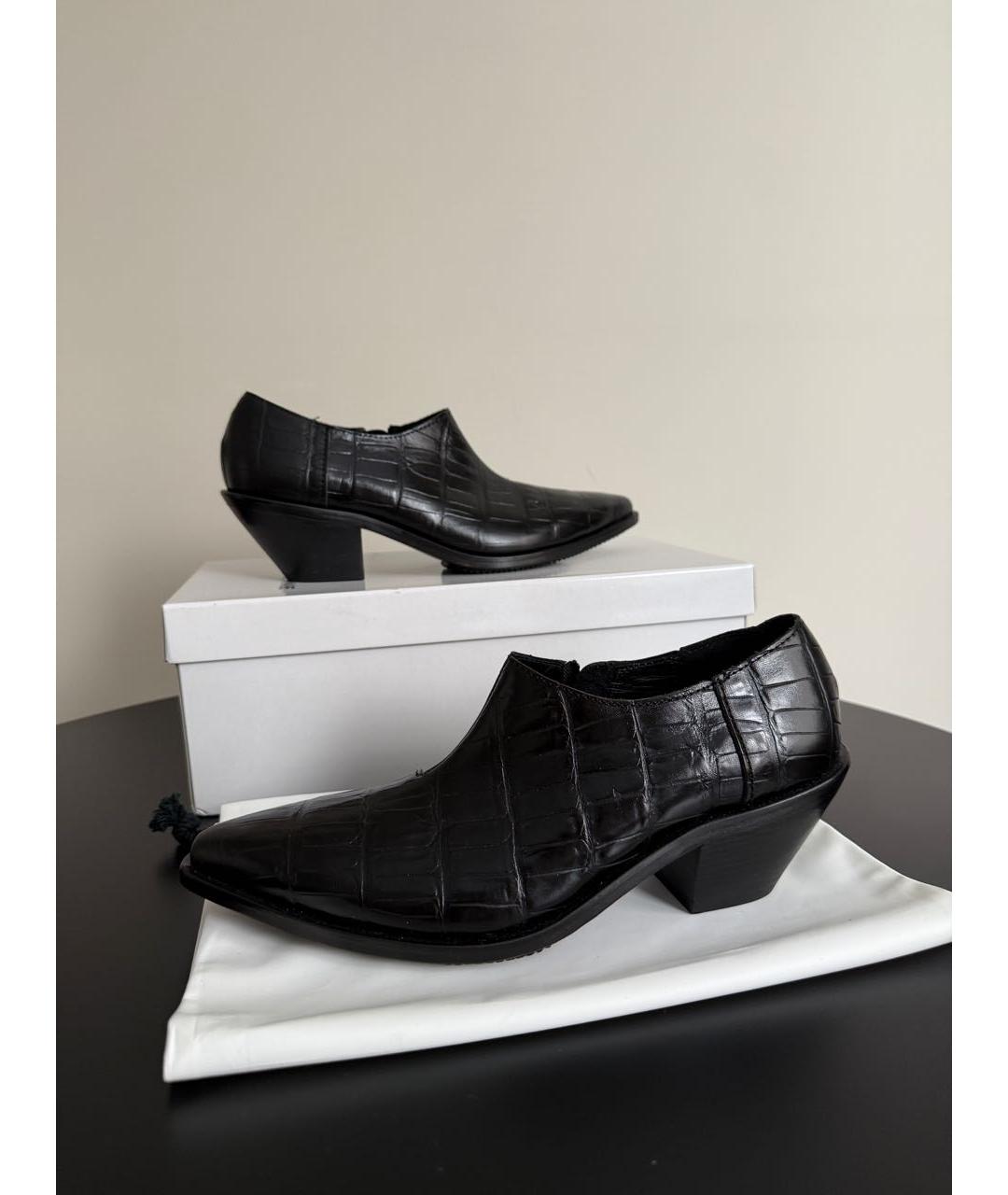 JUNYA WATANABE Черные кожаные ботильоны, фото 2