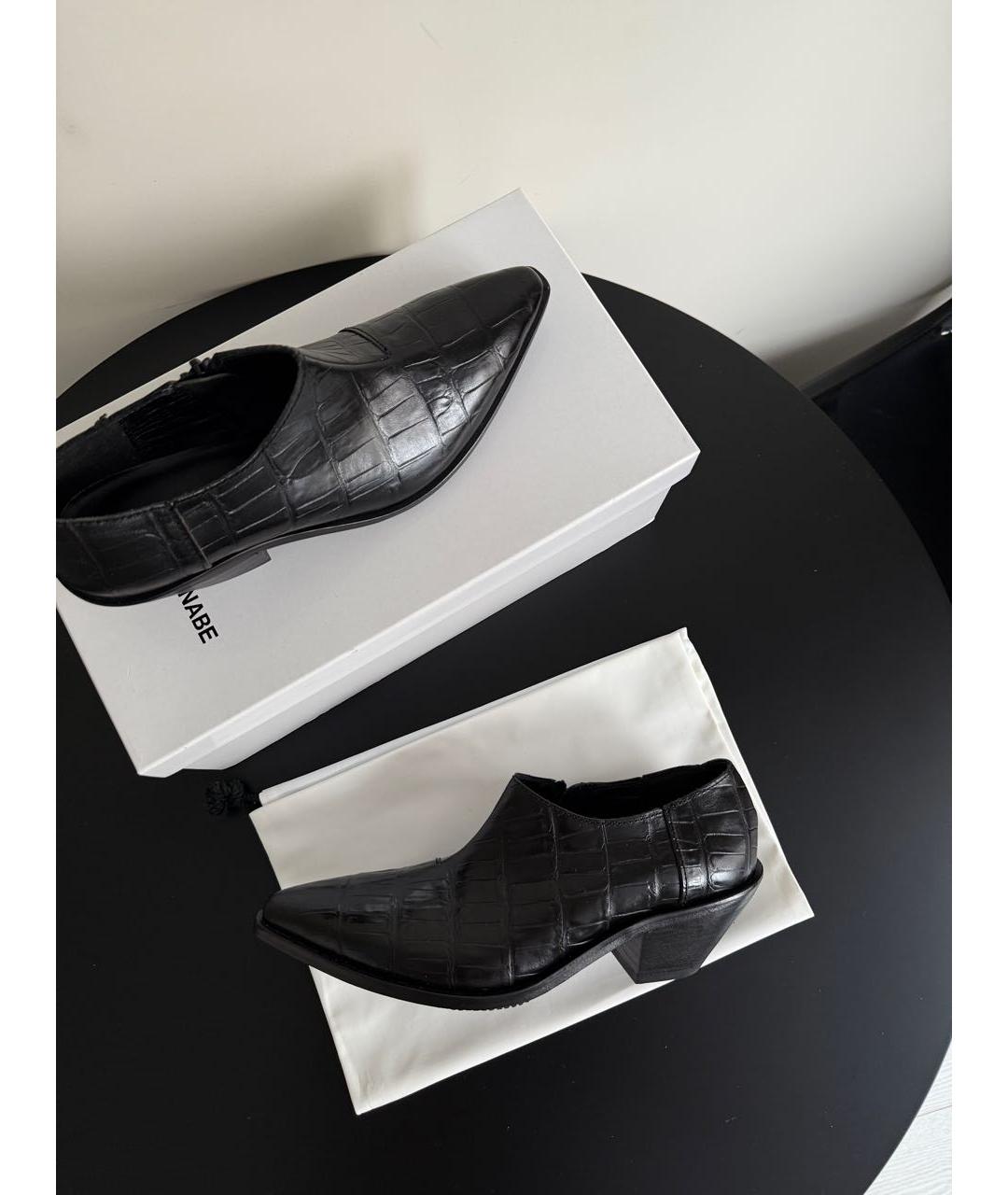 JUNYA WATANABE Черные кожаные ботильоны, фото 4