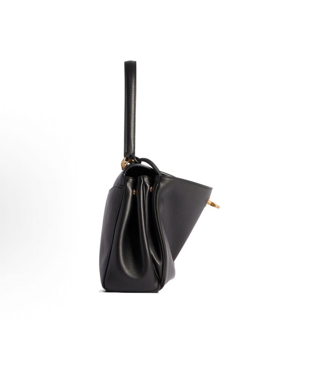 BALENCIAGA Черная кожаная сумка через плечо, фото 2