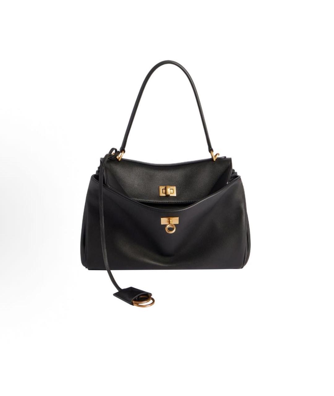 BALENCIAGA Черная кожаная сумка через плечо, фото 9