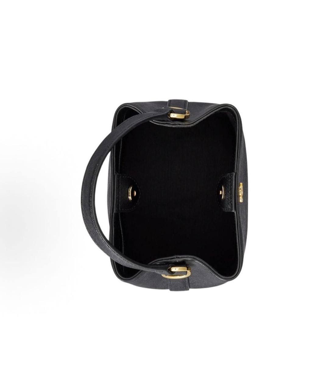 POLO RALPH LAUREN Черная кожаная сумка с короткими ручками, фото 3