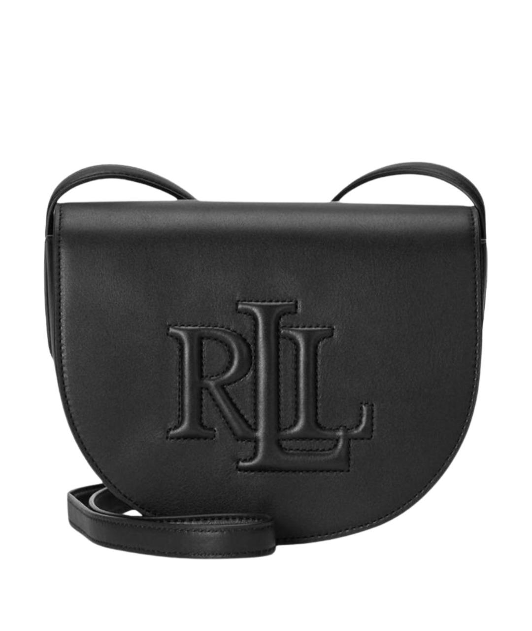 POLO RALPH LAUREN Черная кожаная сумка через плечо, фото 1