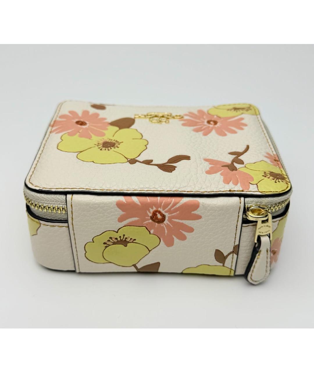 COACH Белая кожаная косметичка, фото 6