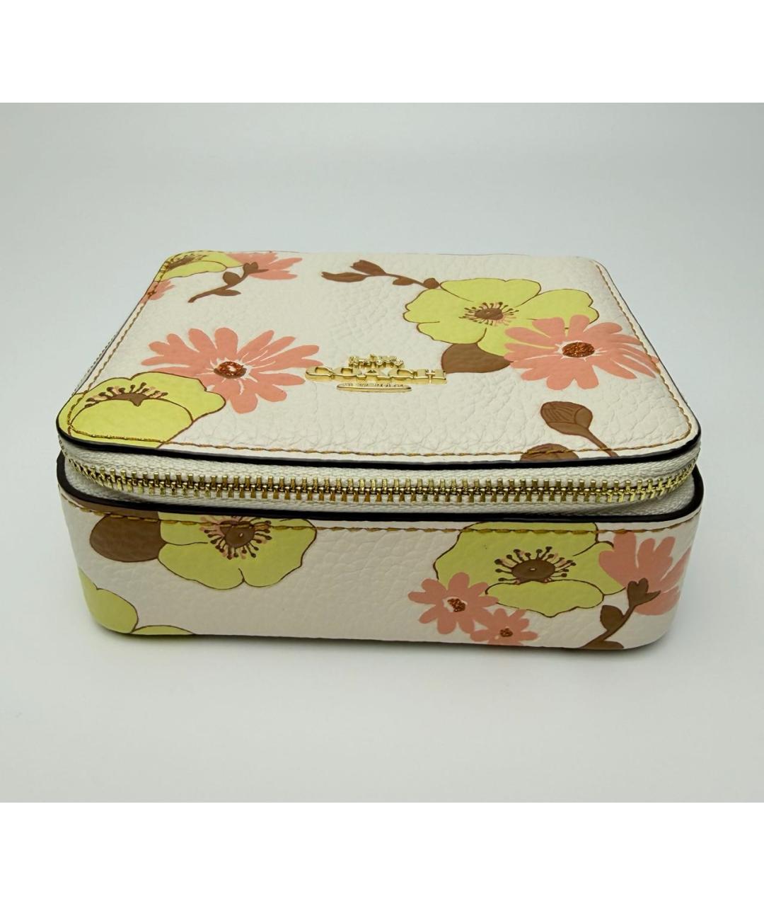 COACH Белая кожаная косметичка, фото 3