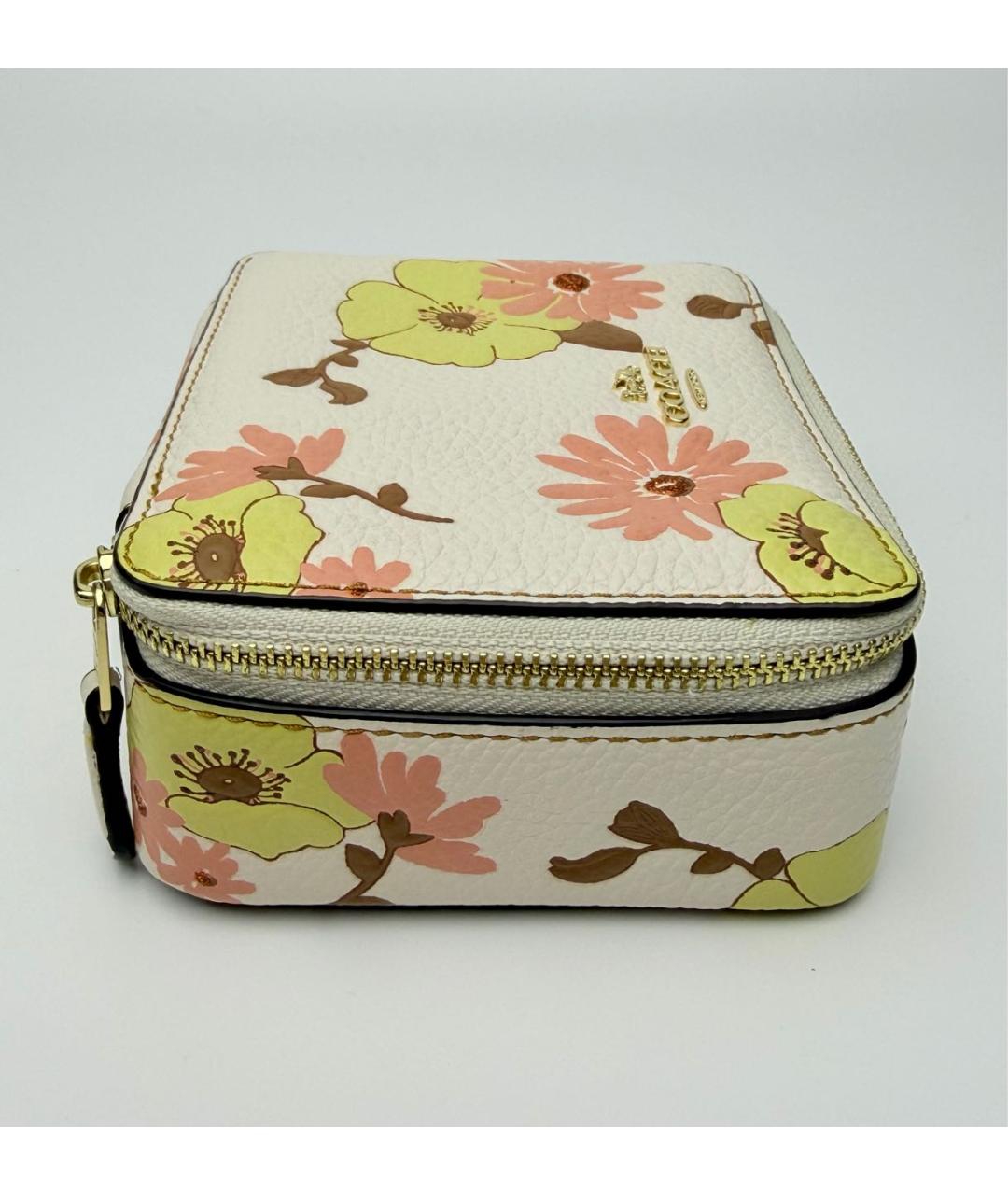 COACH Белая кожаная косметичка, фото 5