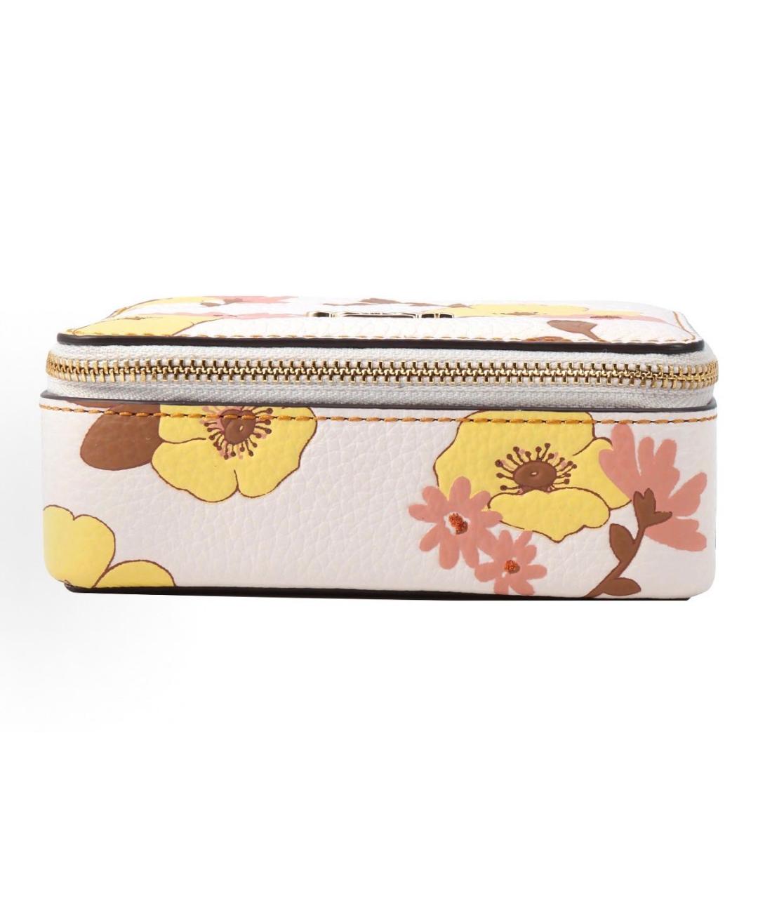 COACH Белая кожаная косметичка, фото 5