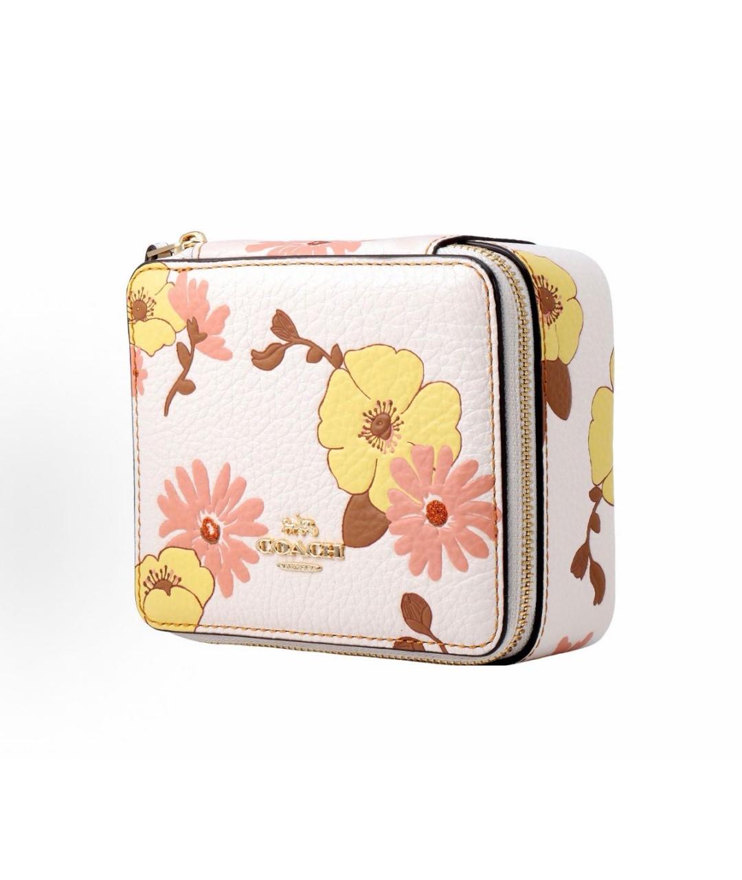 COACH Белая кожаная косметичка, фото 2