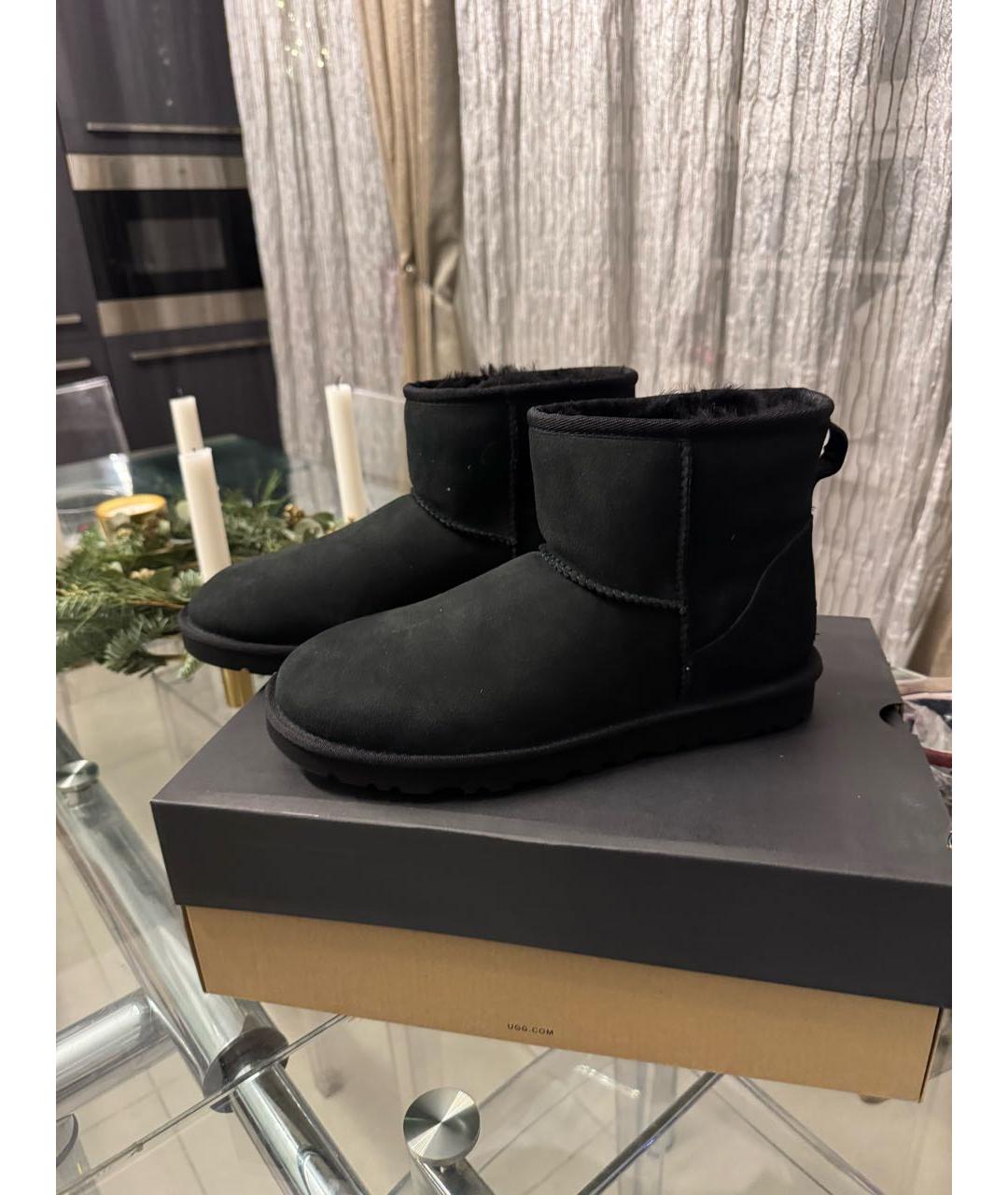 UGG AUSTRALIA Черные замшевые высокие ботинки, фото 3