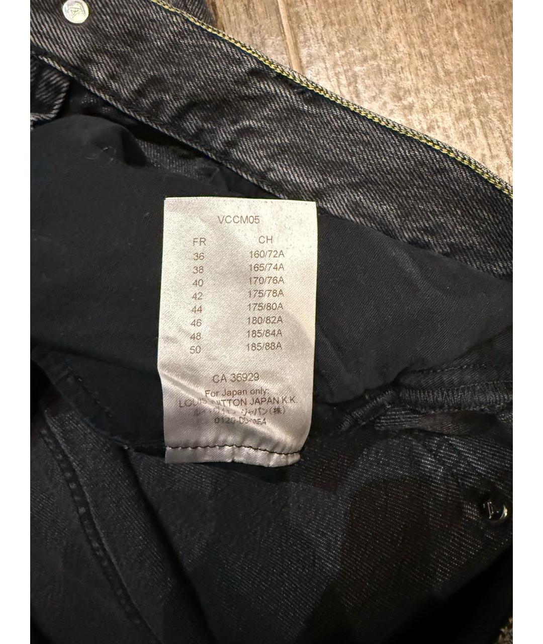 LOUIS VUITTON Антрацитовые хлопковые прямые джинсы, фото 6