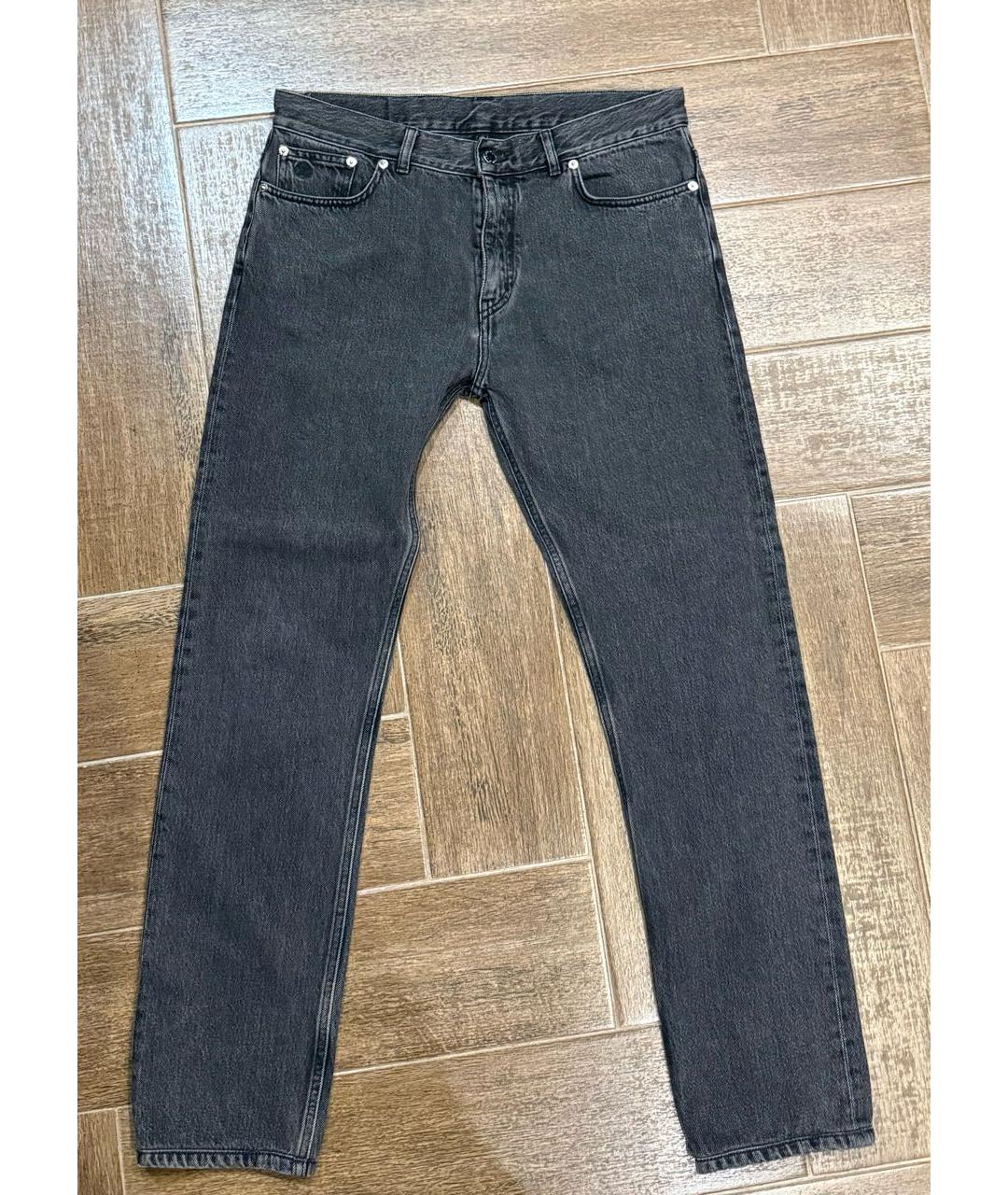 LOUIS VUITTON Антрацитовые хлопковые прямые джинсы, фото 7