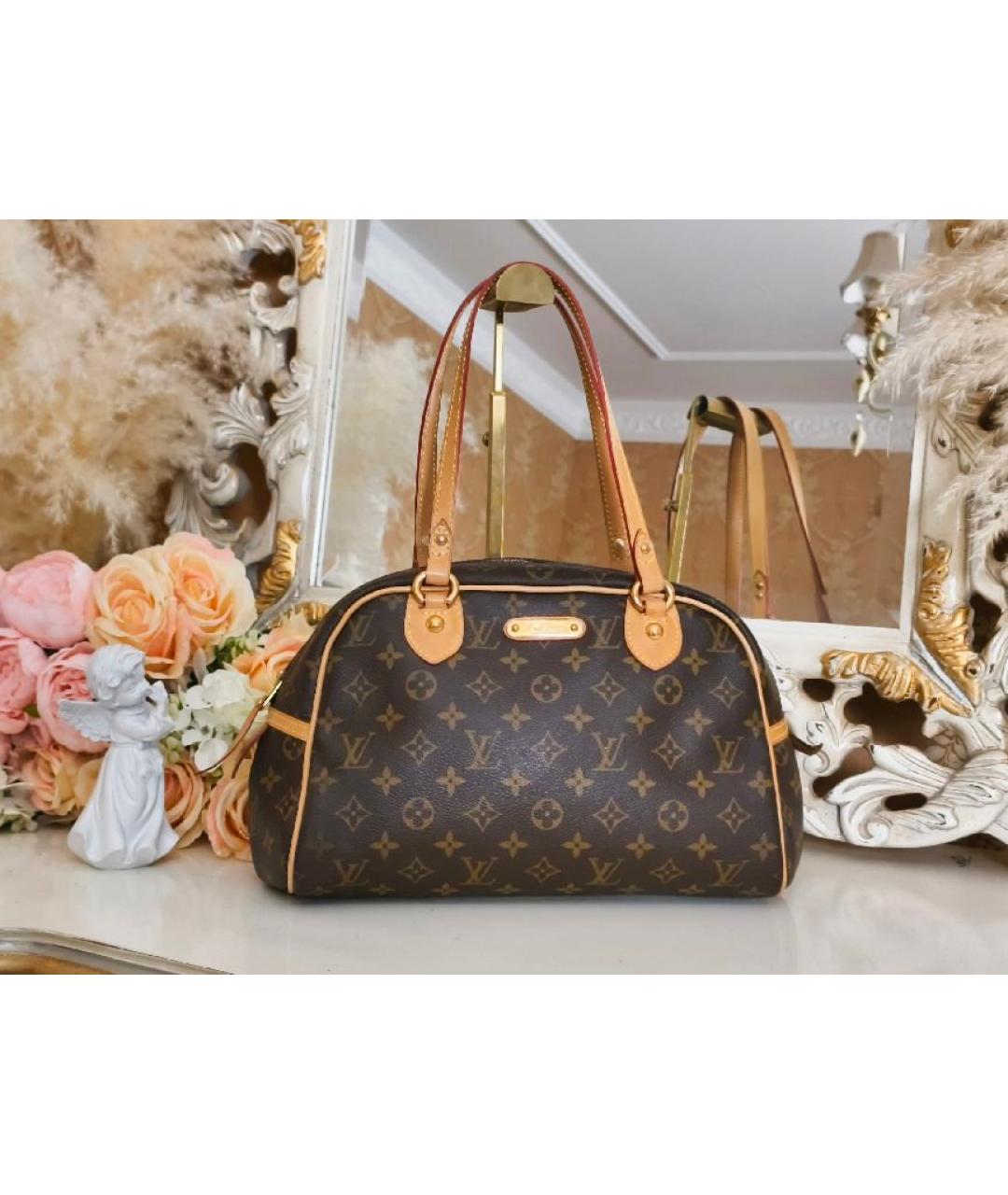 LOUIS VUITTON Коричневая сумка с короткими ручками, фото 2