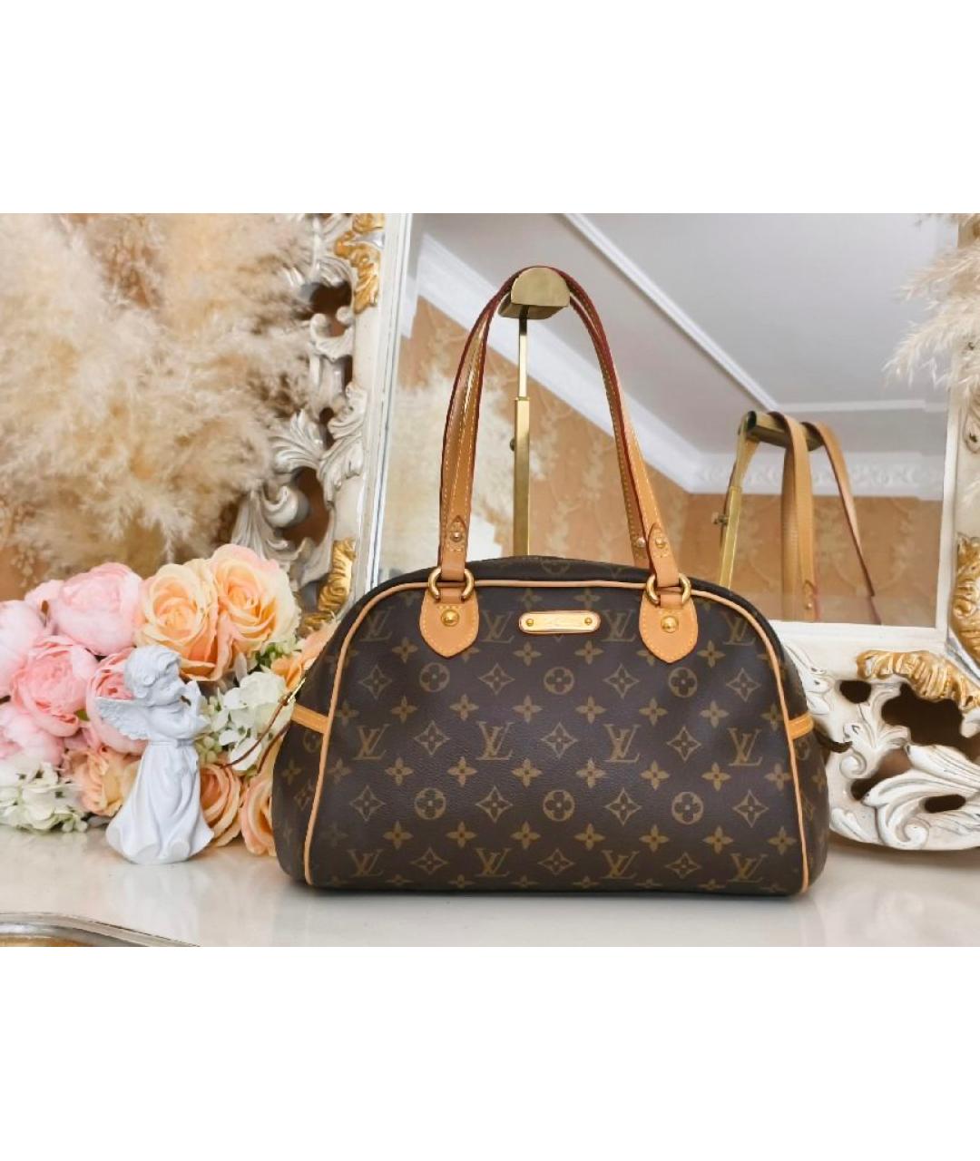 LOUIS VUITTON Коричневая сумка с короткими ручками, фото 10