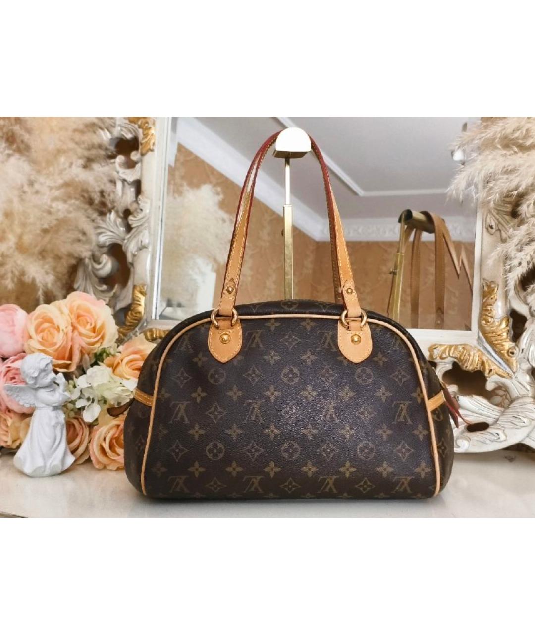 LOUIS VUITTON Коричневая сумка с короткими ручками, фото 3