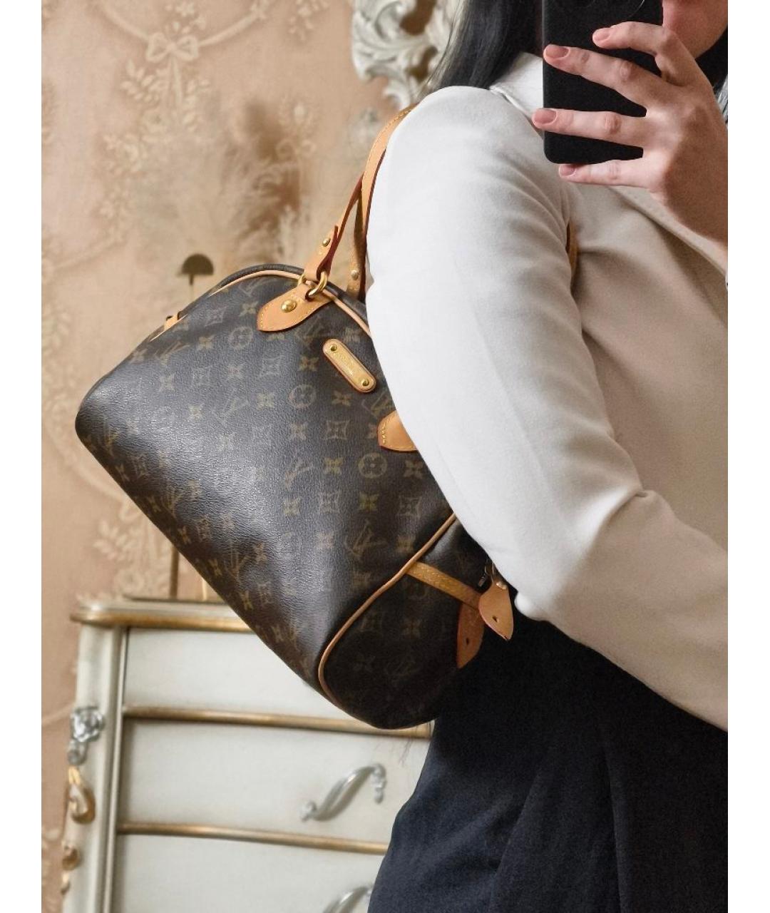 LOUIS VUITTON Коричневая сумка с короткими ручками, фото 6