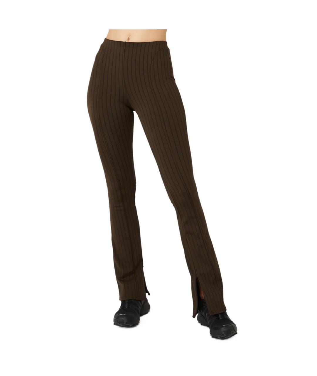 ALO YOGA Коричневые прямые брюки, фото 5