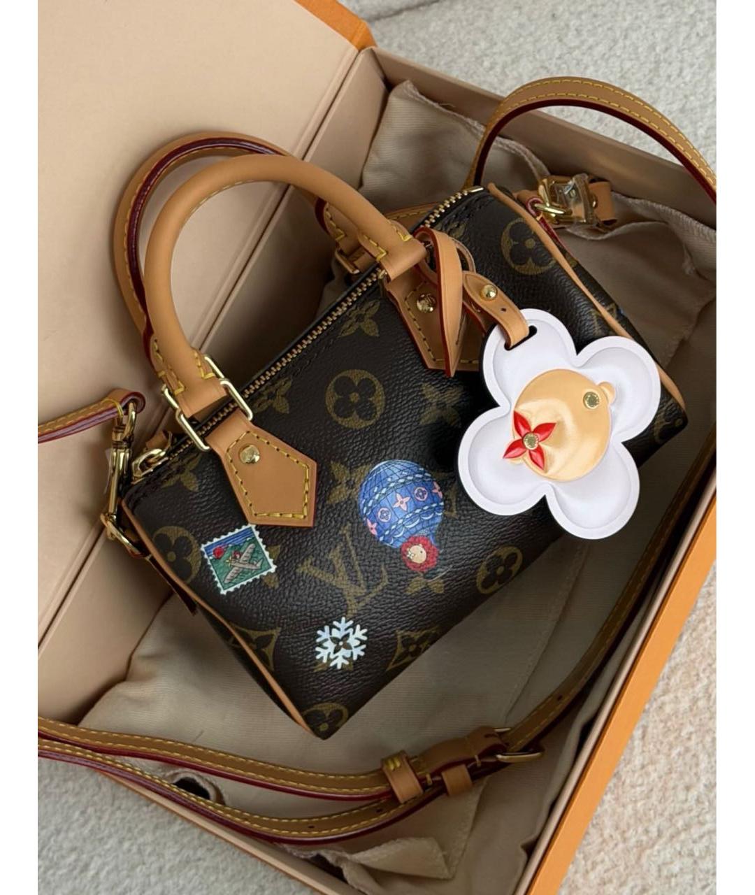 LOUIS VUITTON Коричневая сумка с короткими ручками, фото 3