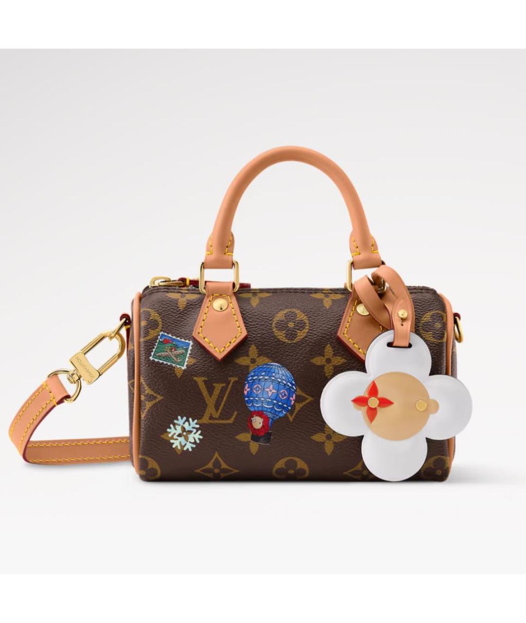 LOUIS VUITTON Коричневая сумка с короткими ручками, фото 4