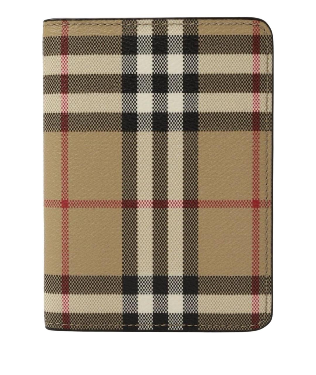 BURBERRY Бежевый кожаный кошелек, фото 1