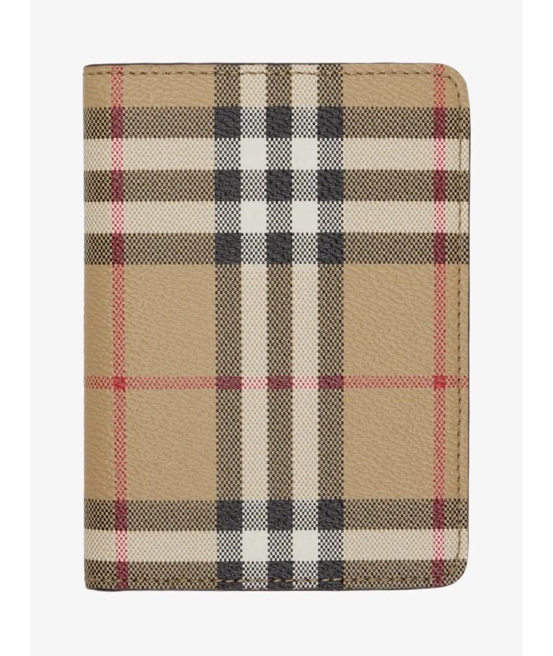 BURBERRY Бежевый кожаный кошелек, фото 2