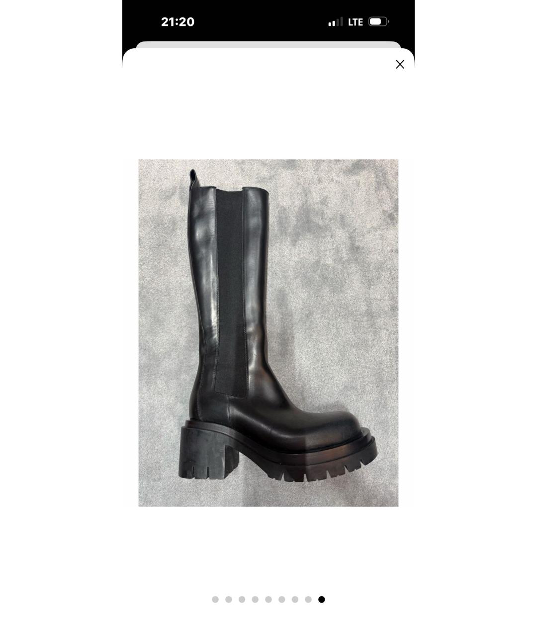 BOTTEGA VENETA Черные кожаные сапоги, фото 9