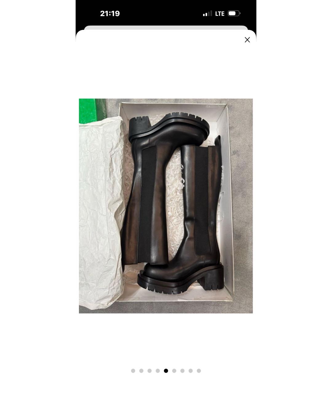 BOTTEGA VENETA Черные кожаные сапоги, фото 8