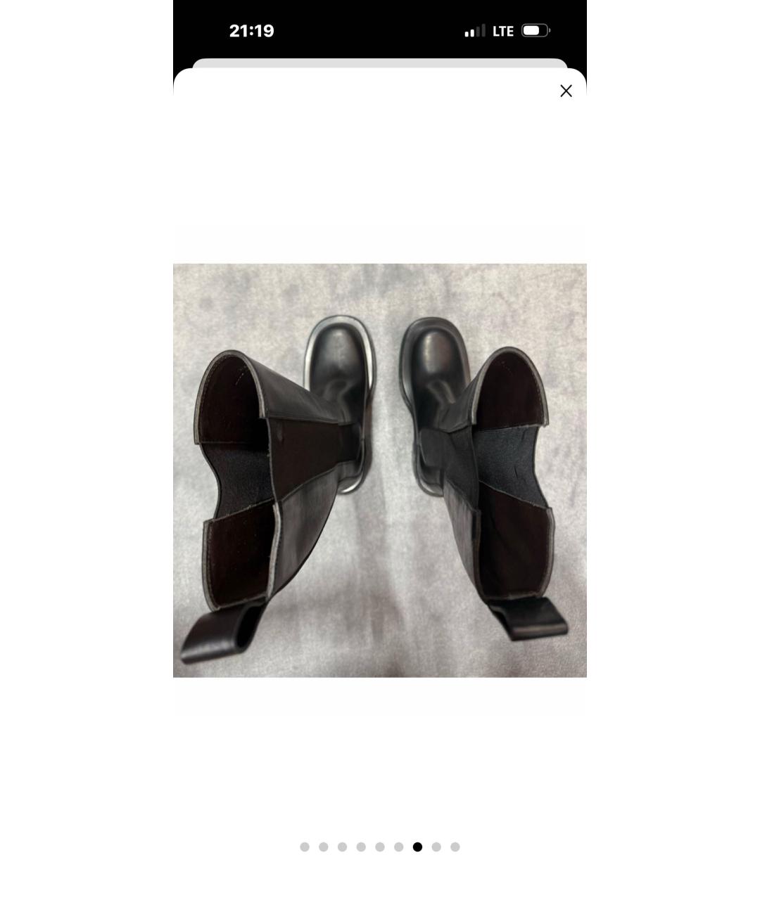 BOTTEGA VENETA Черные кожаные сапоги, фото 3