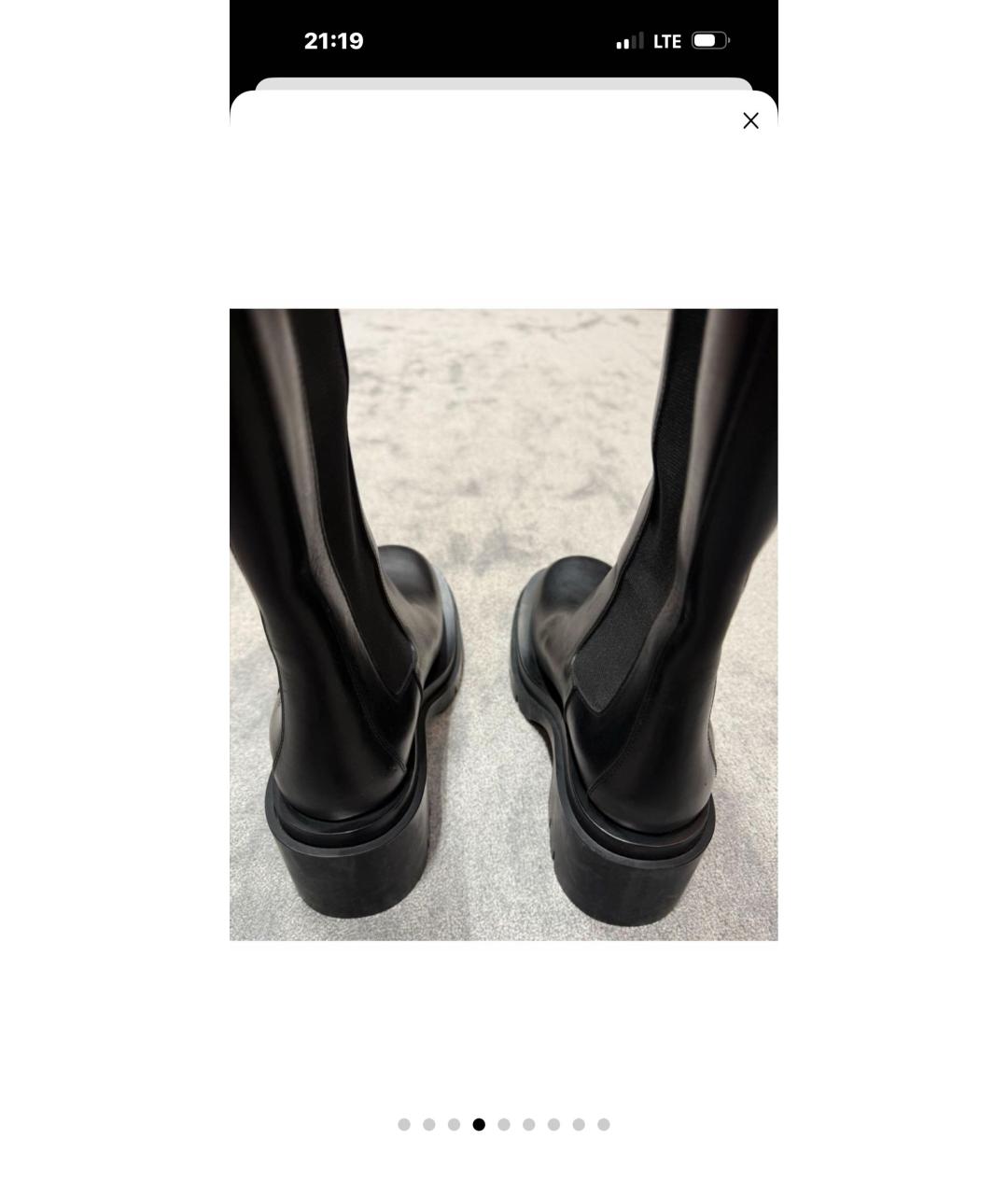 BOTTEGA VENETA Черные кожаные сапоги, фото 6