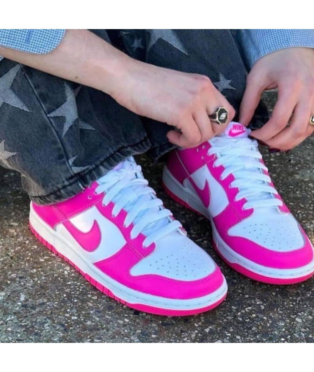 NIKE Розовые кожаные кроссовки, фото 4