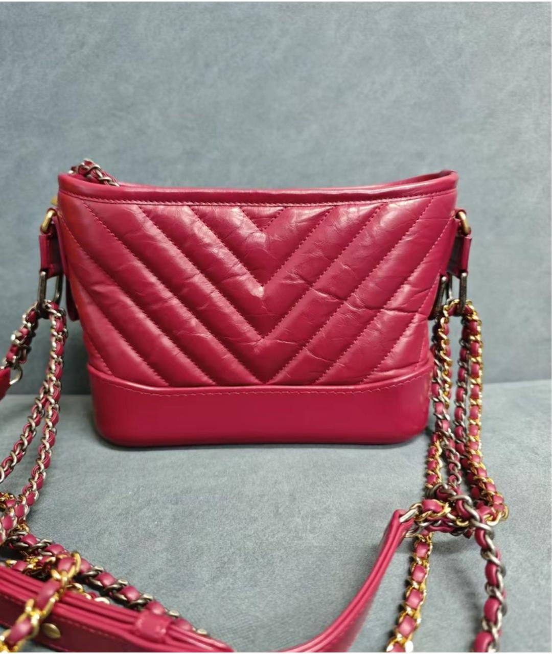 CHANEL Красная кожаная сумка через плечо, фото 3