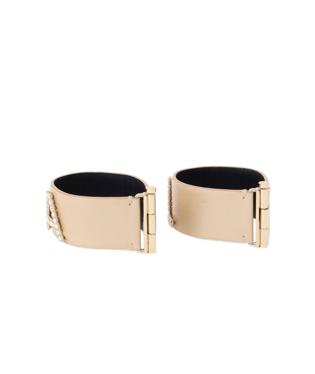 CHANEL Золотой кожаный браслет, фото 4