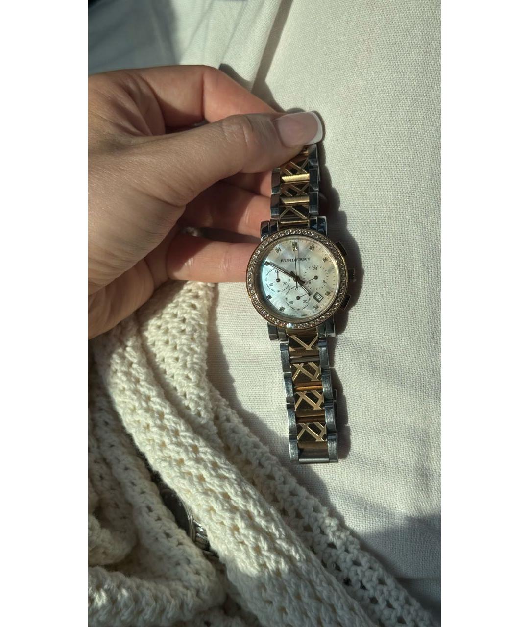 BURBERRY Золотые часы, фото 4