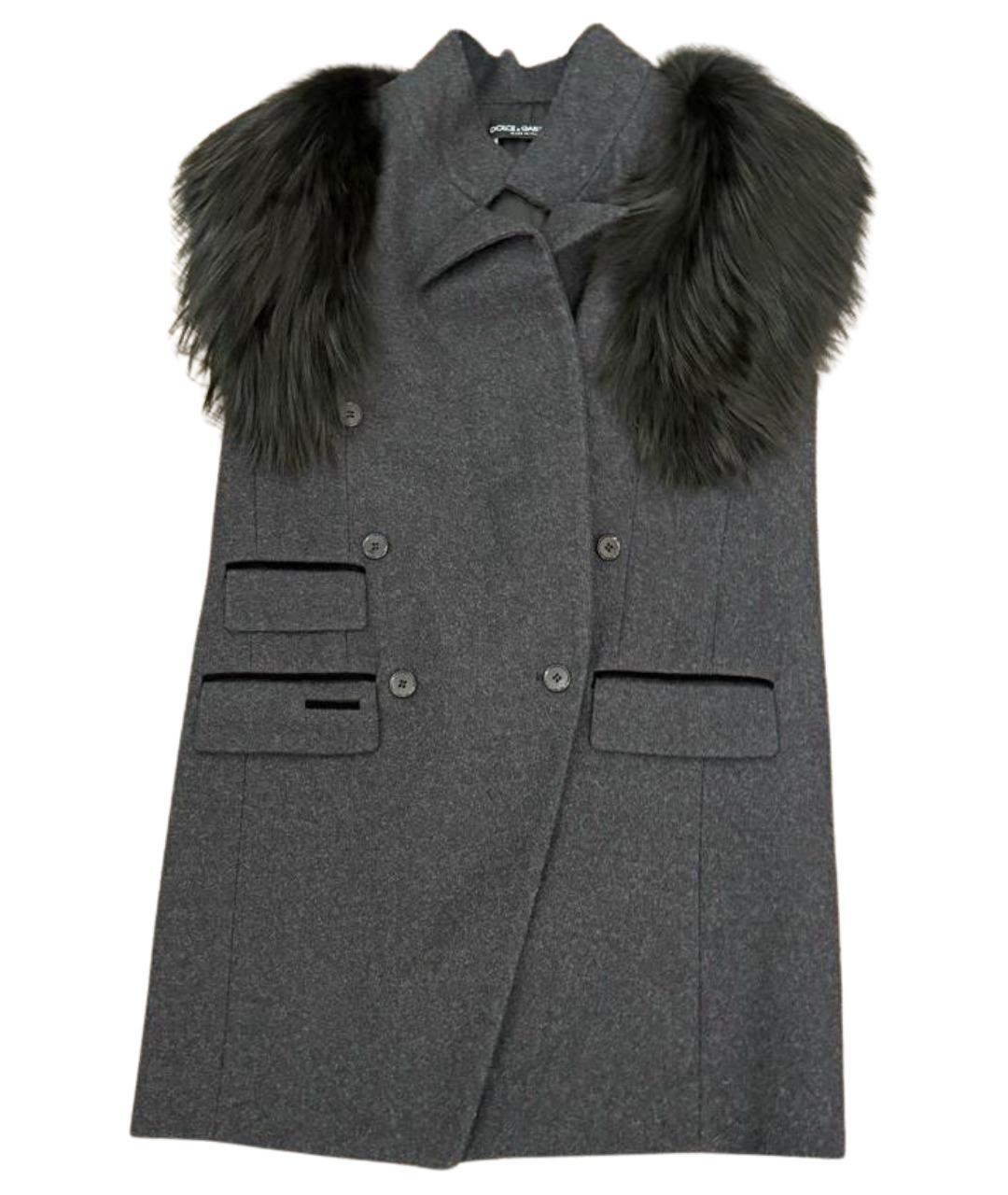 DOLCE&GABBANA Серый шерстяной жилет, фото 1