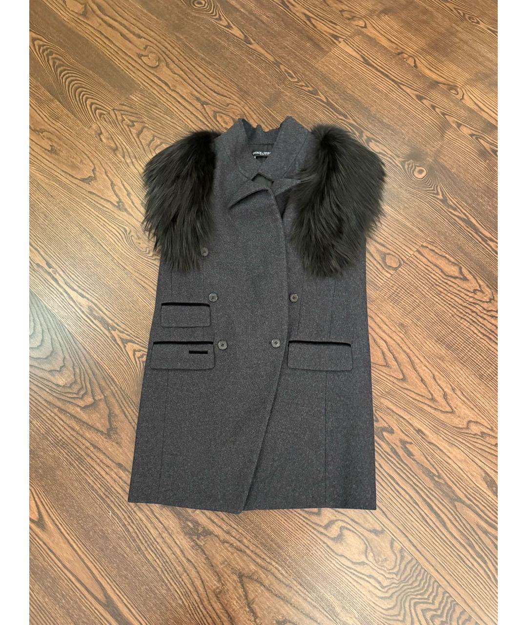 DOLCE&GABBANA Серый шерстяной жилет, фото 8