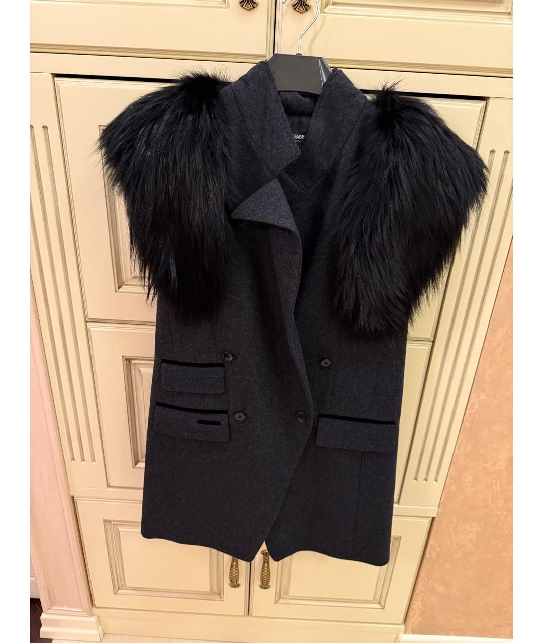 DOLCE&GABBANA Серый шерстяной жилет, фото 2