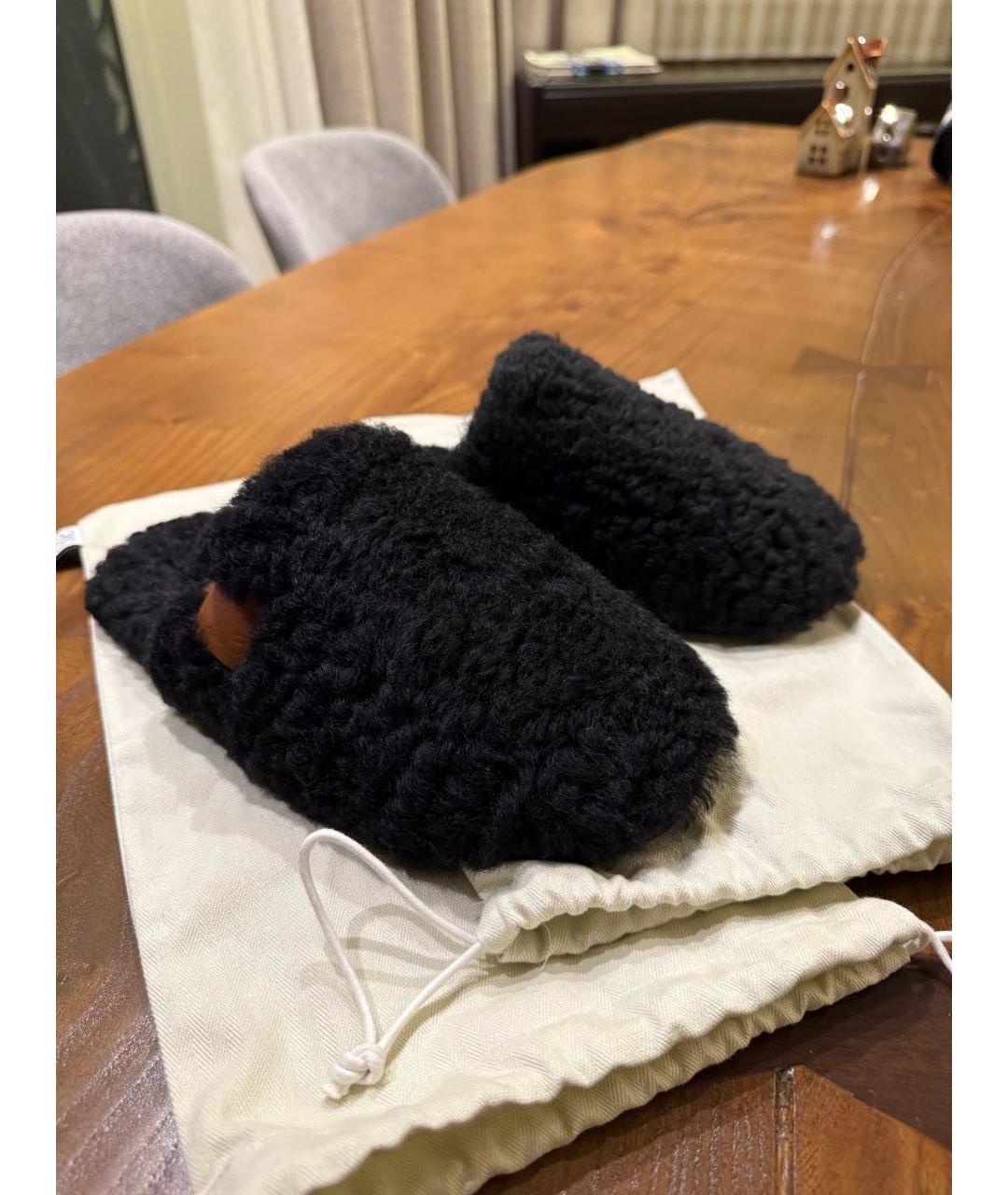 LOEWE Черные сабо, фото 3