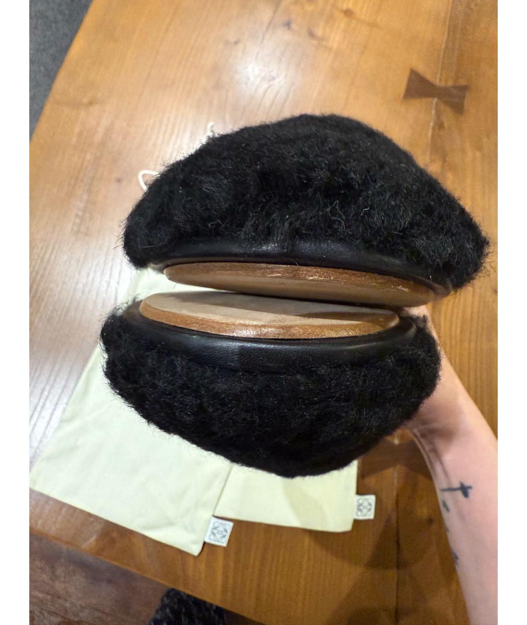 LOEWE Черные сабо, фото 6