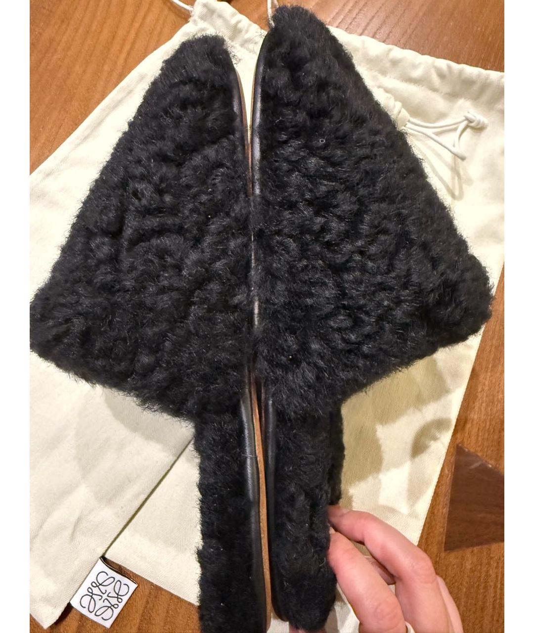 LOEWE Черные сабо, фото 8