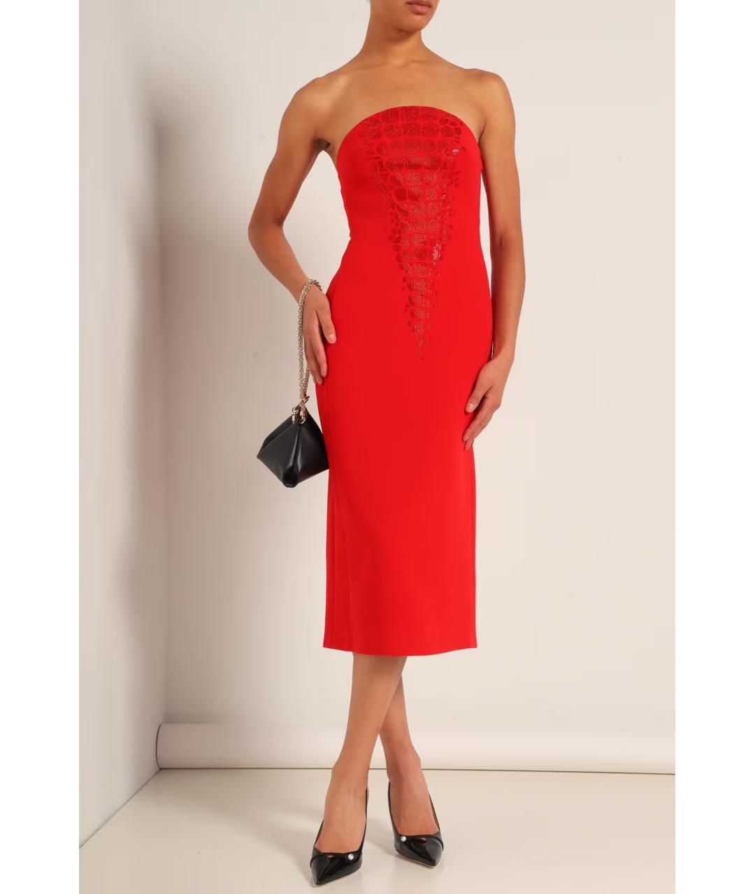 DAVID KOMA Красное коктейльное платье, фото 6