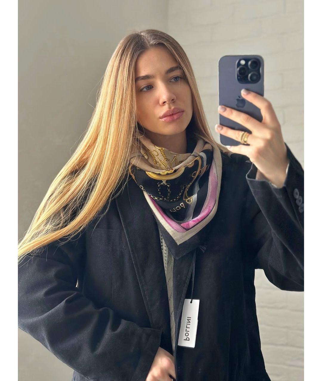 POLLINI Бежевый шелковый платок, фото 5