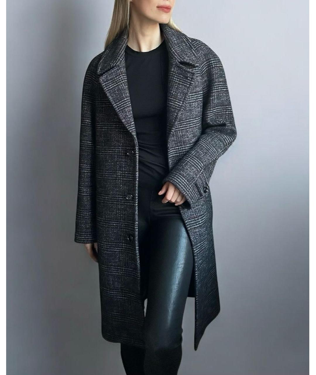 CELINE Антрацитовое полиэстеровое пальто, фото 8