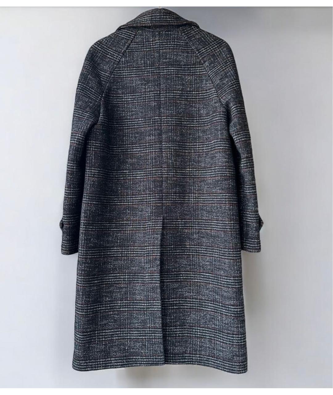 CELINE Антрацитовое полиэстеровое пальто, фото 3