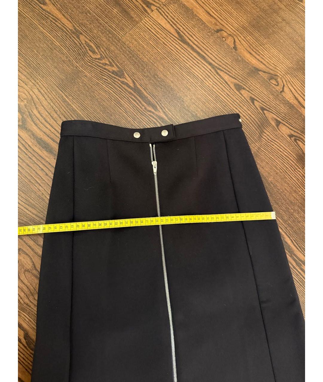 CELINE Черная шерстяная юбка миди, фото 4