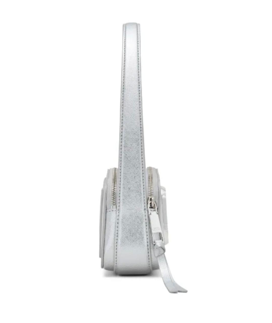 MARC JACOBS Серебряная кожаная сумка через плечо, фото 3