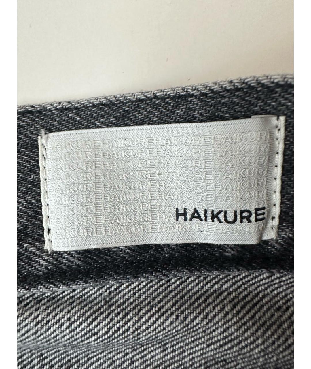 HAIKURE Антрацитовые хлопковые прямые джинсы, фото 5